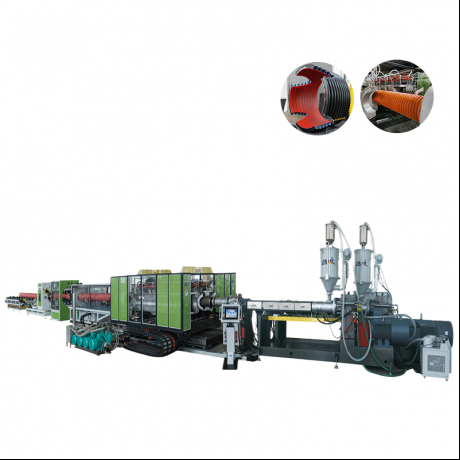 HDPE/PP/PVC horizontaal type dubbelwandige gegolfde buis extrusielijn