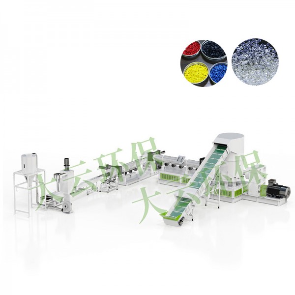 Jwell Three Machine geïntegreerde recyclingpelletiseermachine